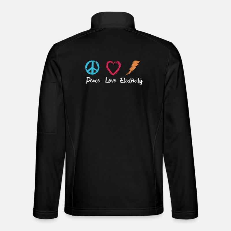 Paix Amour Électricité Veste en tissu softshell Unisexe