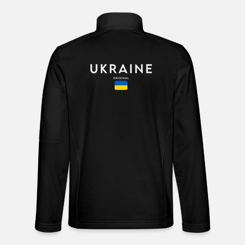 Drapeau ukrainien, fierté ukrainienne - Veste en tissu softshell Unisexe - noir