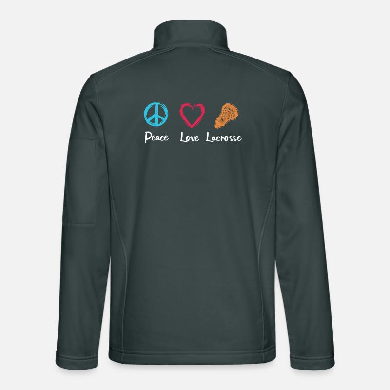 Peace Love Lacrosse Veste en tissu softshell Unisexe