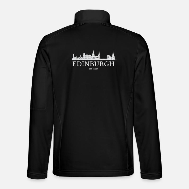 Silhouette d’Édimbourg, Édimbourg, Écosse - Veste en tissu softshell Unisexe - noir