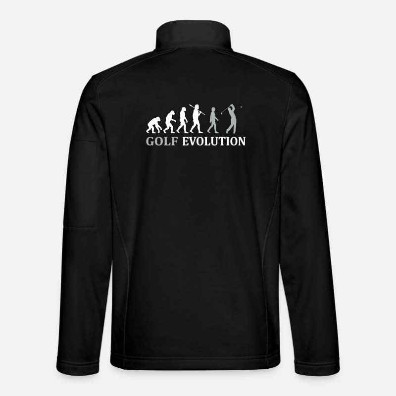 Golf Evolution – Das perfekte Golfer Geschenk - Unisex Softshelljacke - Schwarz