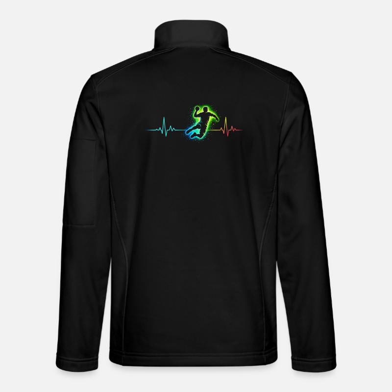 handball herzschlag - Unisex Softshelljacke - Schwarz