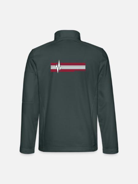 Battement de cœur Autriche ECG Autriche Autrichiens - Veste en tissu softshell Unisexe - gris foncé - Dos