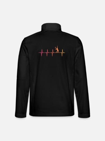 Tennisspieler von Sunset Heartbeat - Unisex Softshelljacke - Schwarz - Hinten