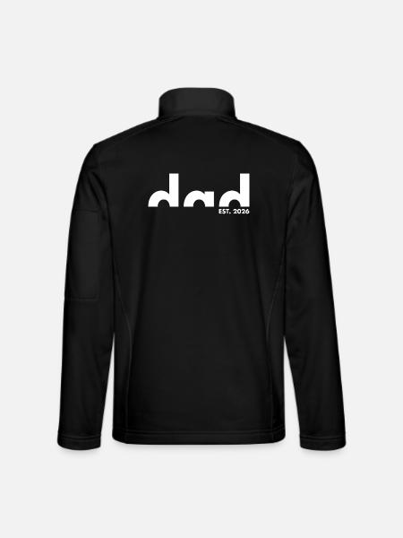 Dad Est. 2026 | Vater | Vatertag - Unisex Softshelljacke - Schwarz - Hinten