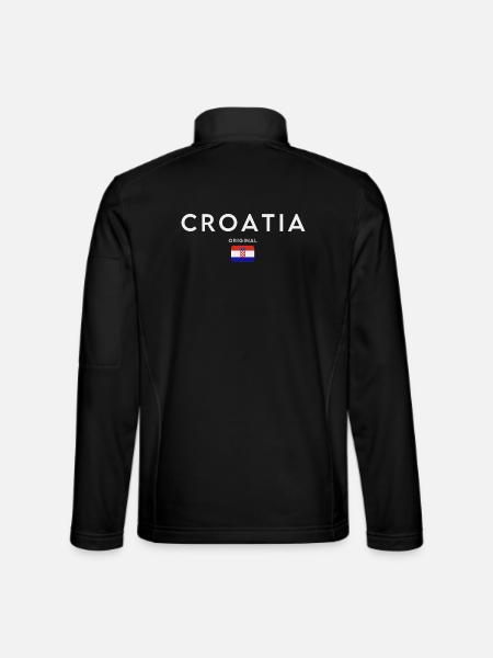 Drapeau croate, fierté croate - Veste en tissu softshell Unisexe - noir - Dos