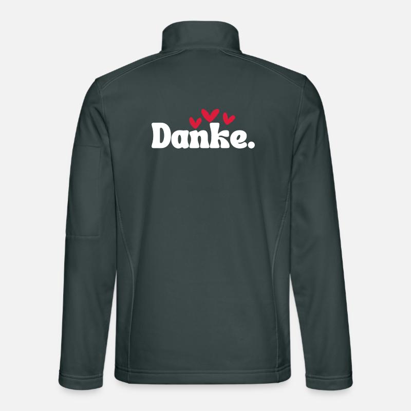Danke Herz Typografie Unisex Softshelljacke