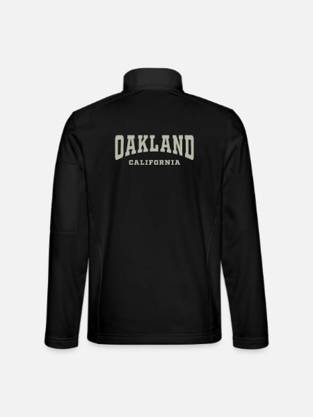 Oakland Kalifornien Typografie T-Shirt - Unisex Softshelljacke - Schwarz - Hinten