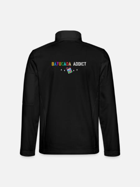 Batucada-Süchtige - Unisex Softshelljacke - Schwarz - Hinten
