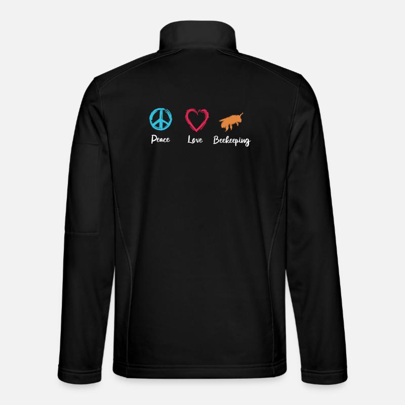 Paix Amour Apiculture - Veste en tissu softshell Unisexe - noir