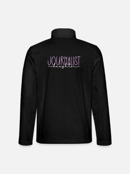 Journalist stolze Tochter süßes Geschenk - Unisex Softshelljacke - Schwarz - Hinten