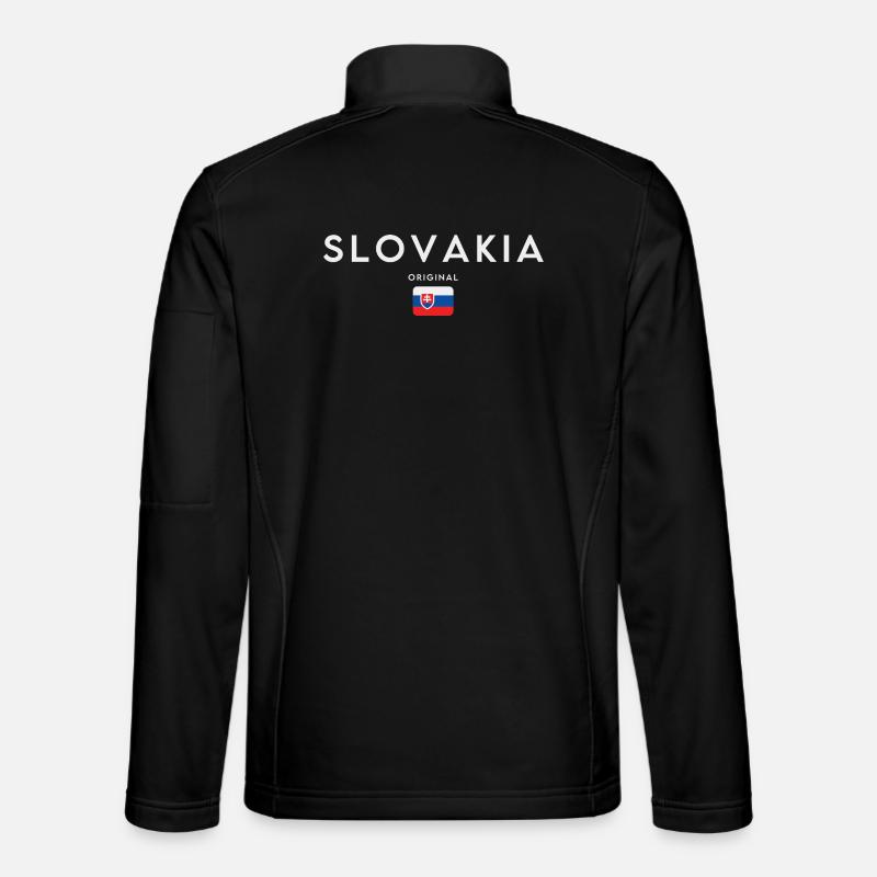 Flag of Slovakia, Slovak pride - Unisex Softshell Jacket - black