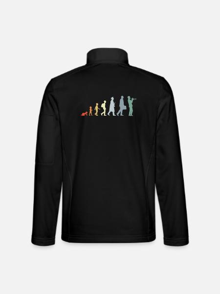 Trompeter Lebenszyklus - Unisex Softshelljacke - Schwarz - Hinten