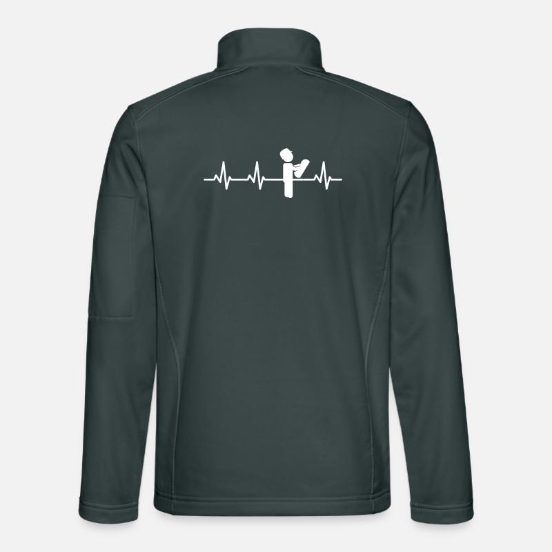Architect Stick Figure Heartbeat Unisex Softshell Jacket