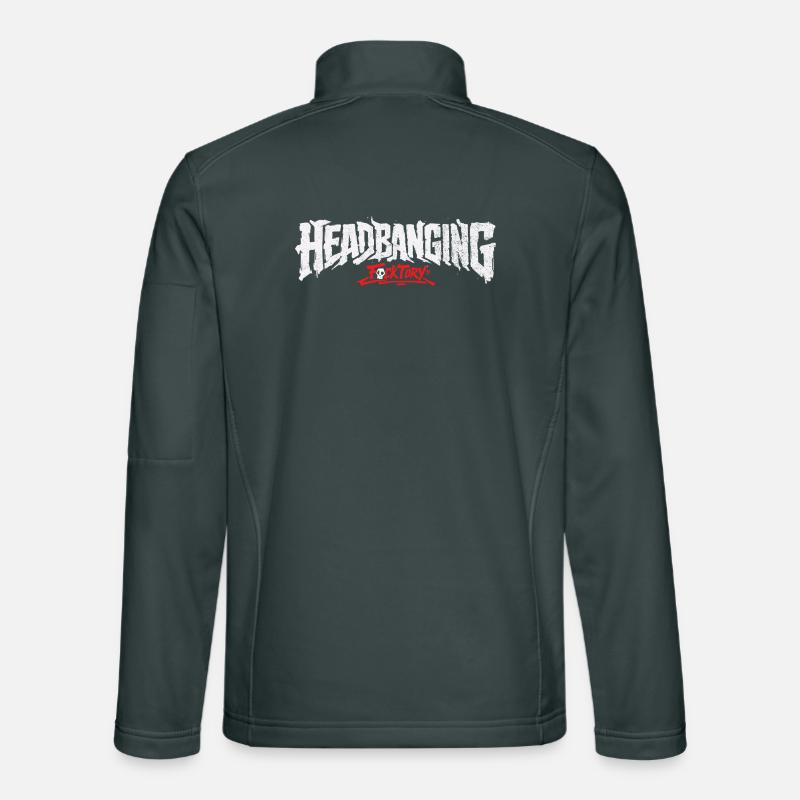 Headbanging logo white Unisex Softshell Jacket