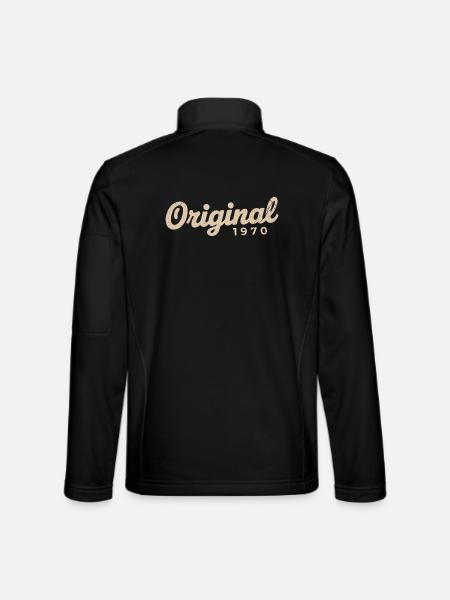 1970's Birthday Gift | Born in 1970 - Unisex Softshell Jacket - black - Back