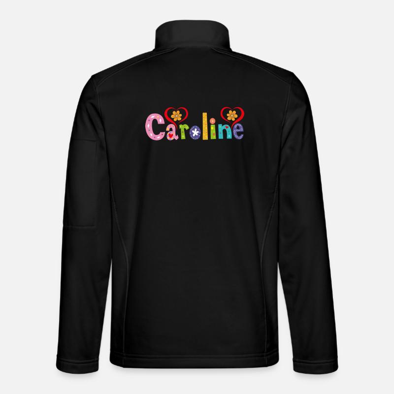 Personalisierter Caroline-Name - Unisex Softshelljacke - Schwarz