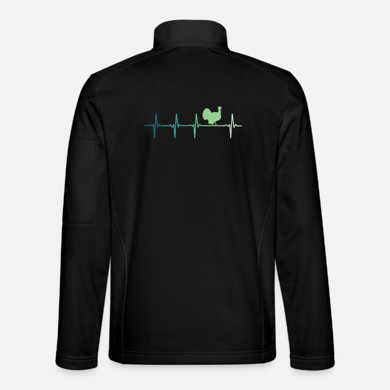 Truthahnherzschlag Truthahn - Unisex Softshelljacke - Schwarz