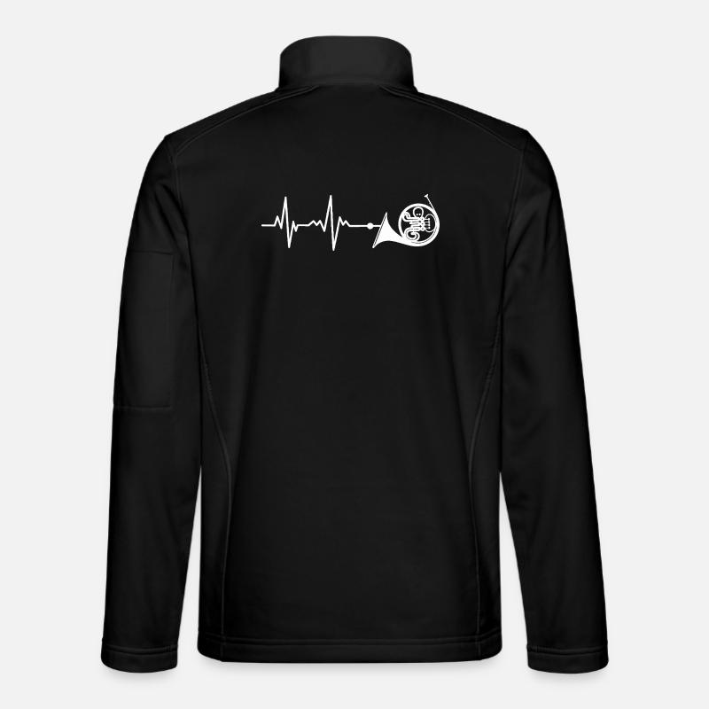 Trompette de musique de mer - Veste en tissu softshell Unisexe - noir