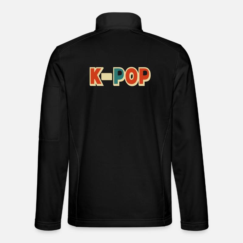 K-pop 5 couleurs customizables - Veste en tissu softshell Unisexe - noir
