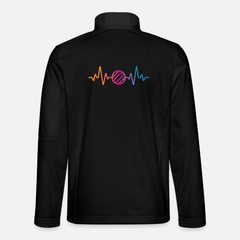 Volleyball heartbeat - Unisex Softshell Jacket - black