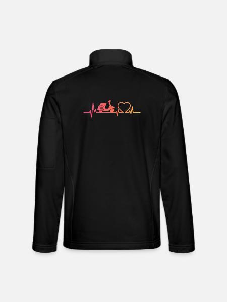 Sunset Motor Heartbeat Scooter - Unisex Softshell Jacket - black