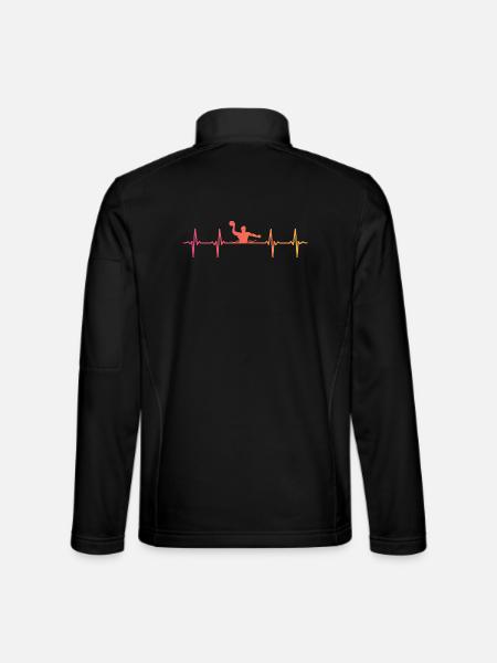 Water polo Sunset Heartbeat Water polo - Unisex Softshell Jacket - black - Back