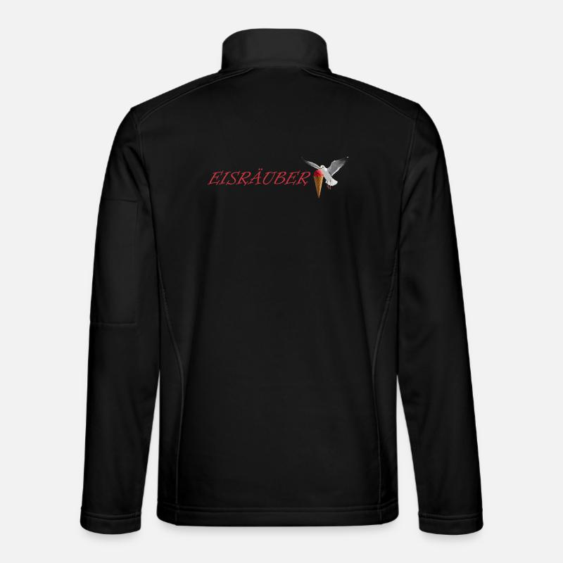 Conception d’un voleur de glace avec mouette volante Veste en tissu softshell Unisexe