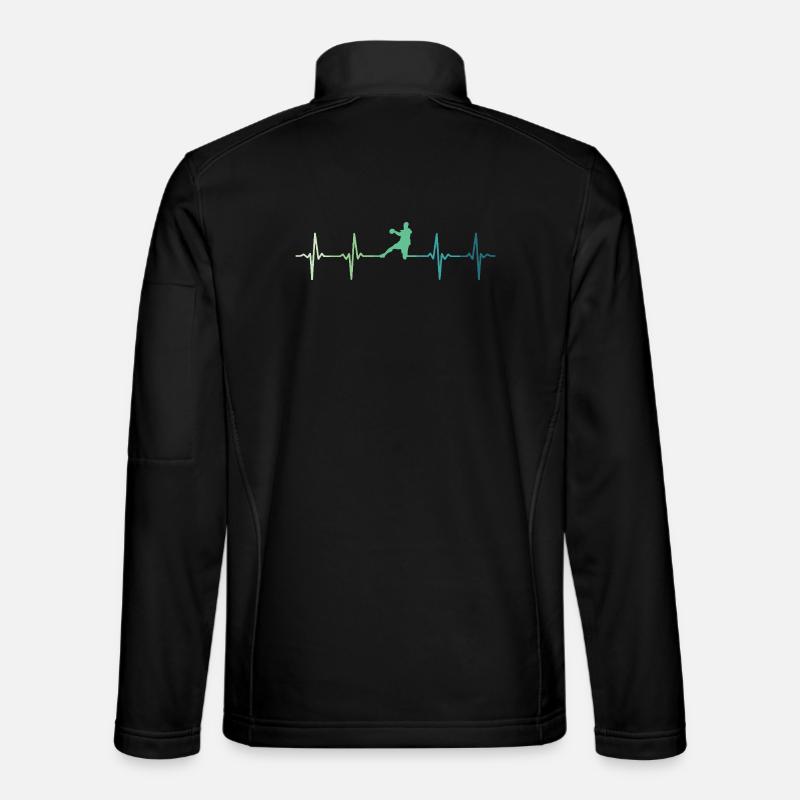 Handball heartbeat handball - Unisex Softshell Jacket - black