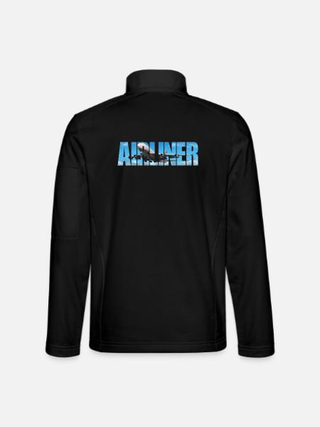 Avion Jumbo Jet - Veste en tissu softshell Unisexe - noir