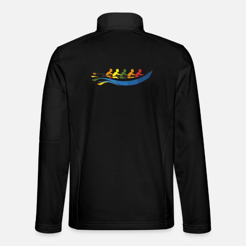 Rowing Team Comic Look - Unisex Softshell Jacket - black