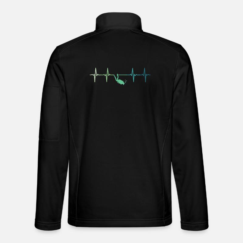 heartbeat diver diver Unisex Softshell Jacket
