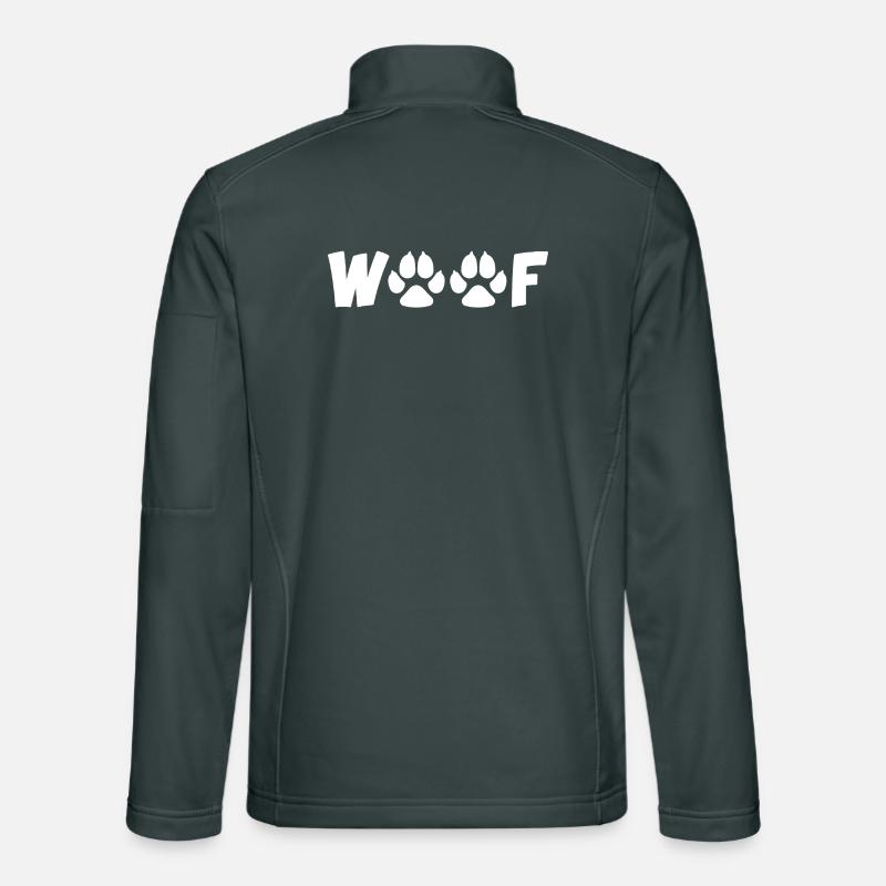 Bellender Hund (weiß) Unisex Softshelljacke