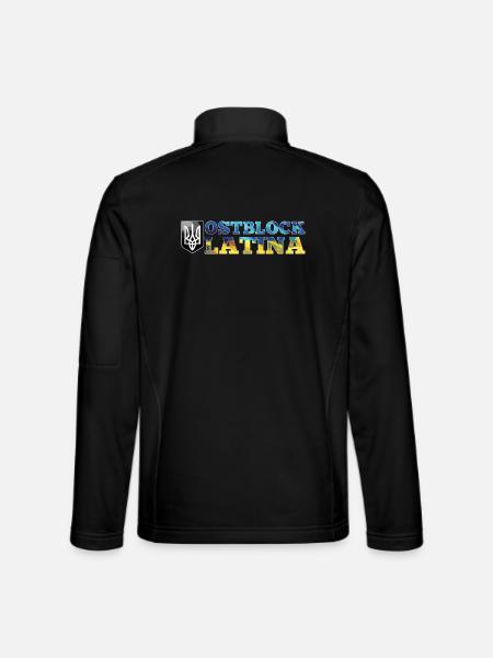 Ostblock Latina Ukrainerin Ukraine Geschenk - Unisex Softshelljacke - Schwarz - Hinten