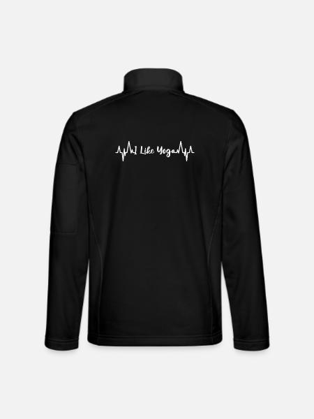 I Like Yoga Heartbeat - Unisex Softshell Jacket - black