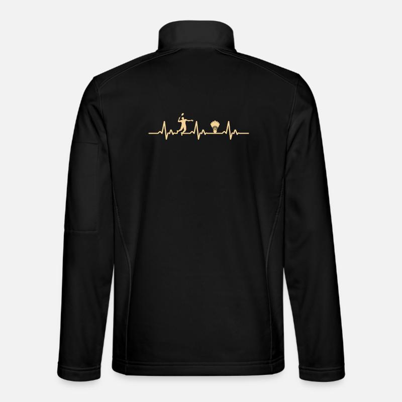 Badminton Herzschlag - Unisex Softshelljacke - Schwarz