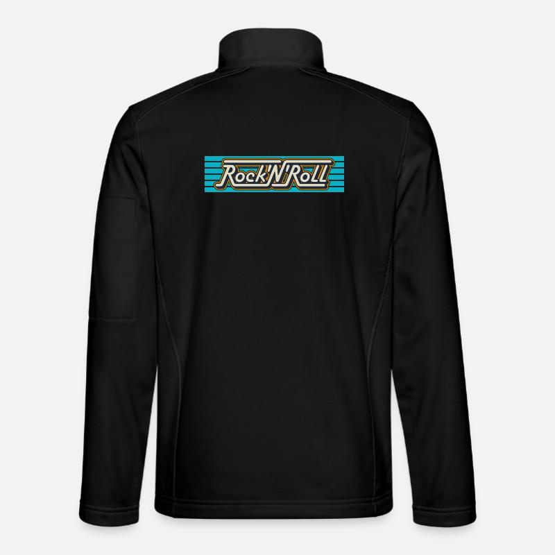 Rock 'n' Roll Retro-Typografie-Logo Unisex Softshelljacke