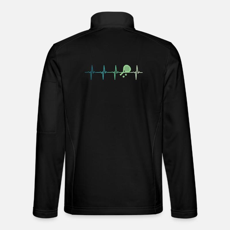 Padel Tennis Heartbeat Padel Player - Unisex Softshell Jacket - black