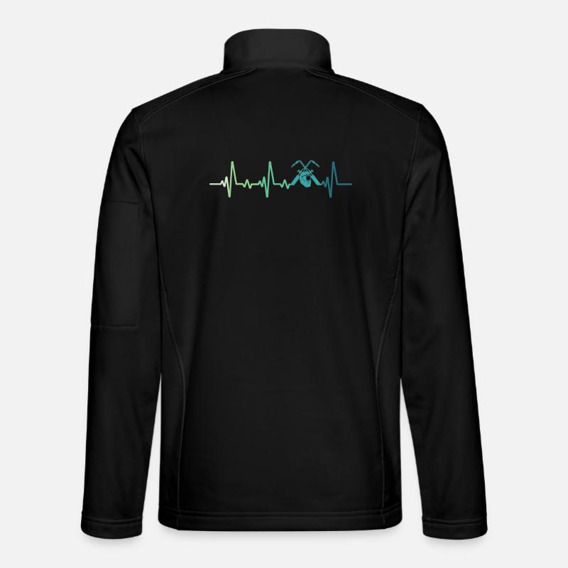 welder heartbeat welding - Unisex Softshell Jacket - black