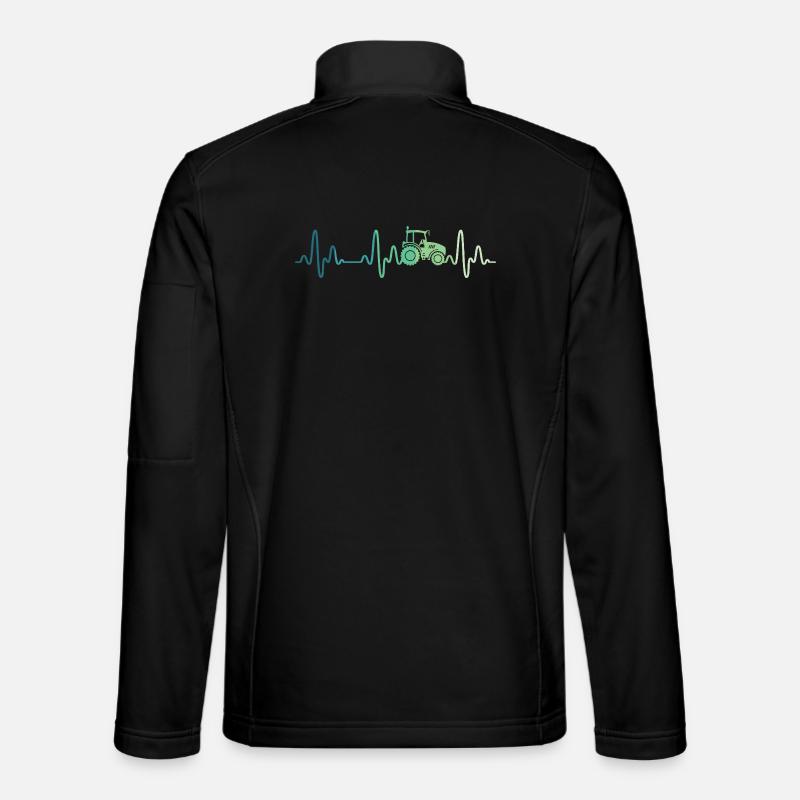 Farmer heartbeat tractor Unisex Softshell Jacket