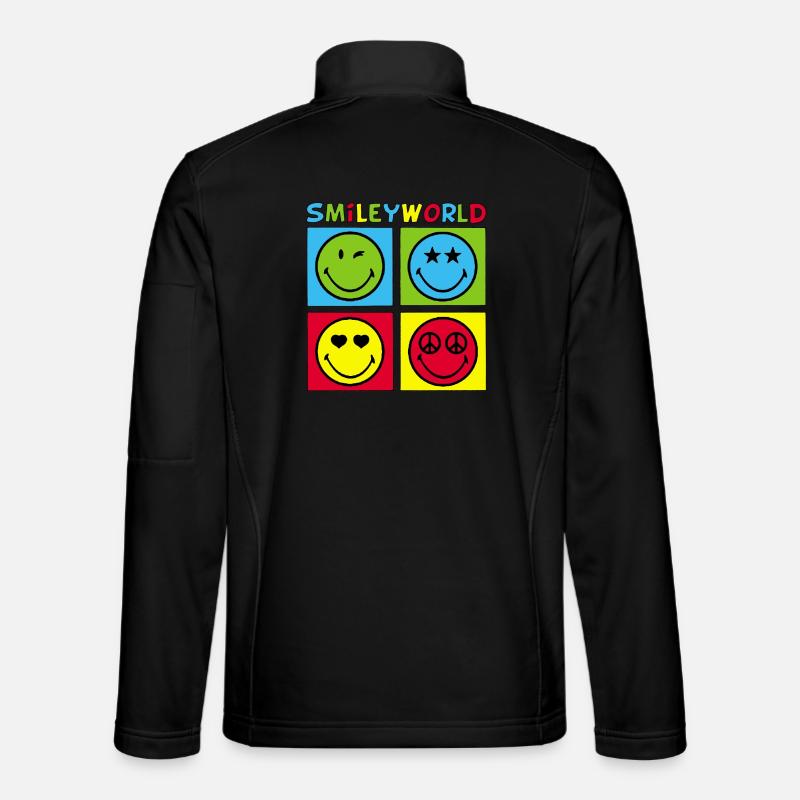 Smileys und vierfarbig Unisex Softshelljacke