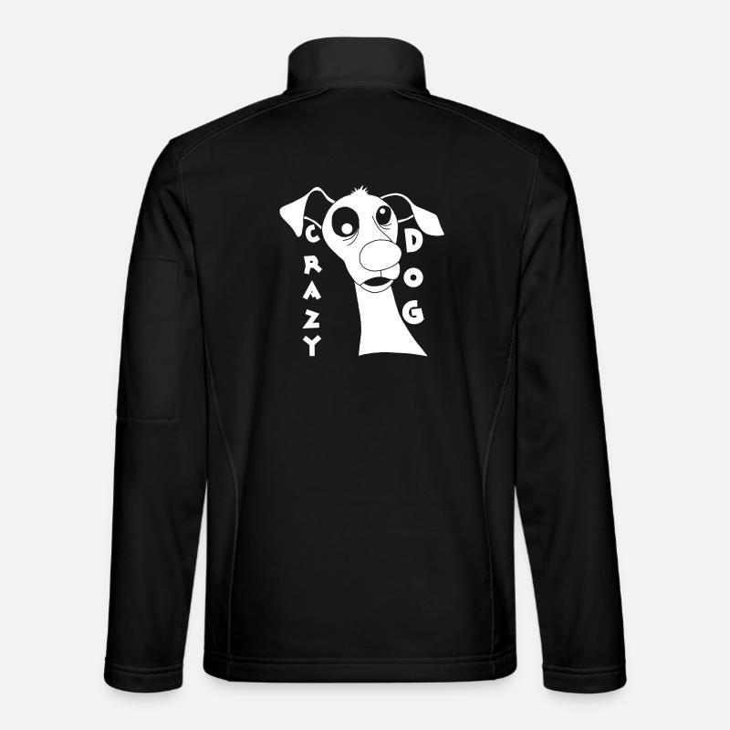 Mad Dog in White - Unisex Softshell Jacket - black