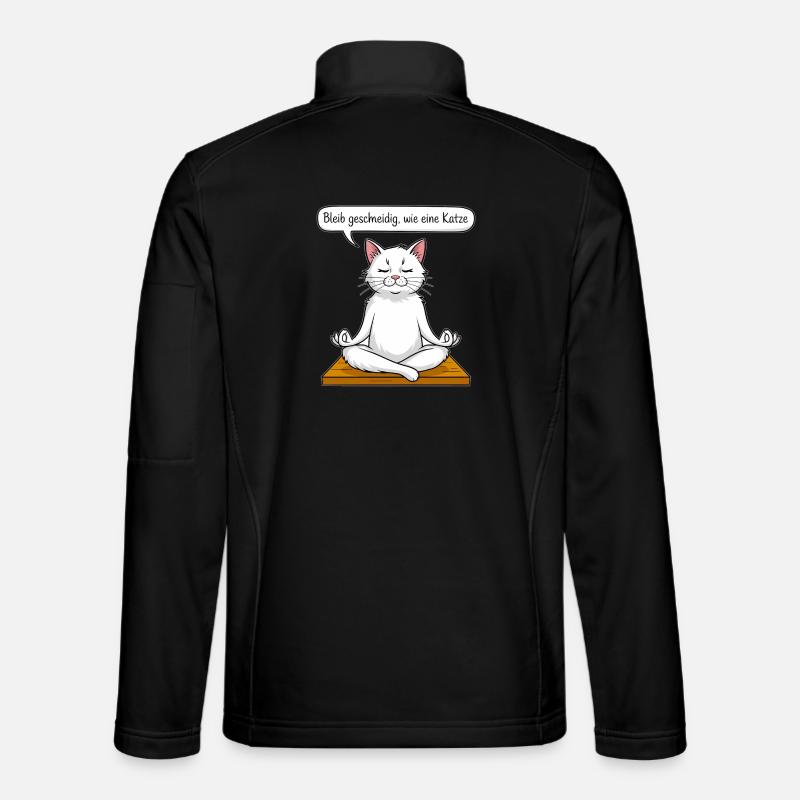 Cat Meditation Unisex Softshell Jacket