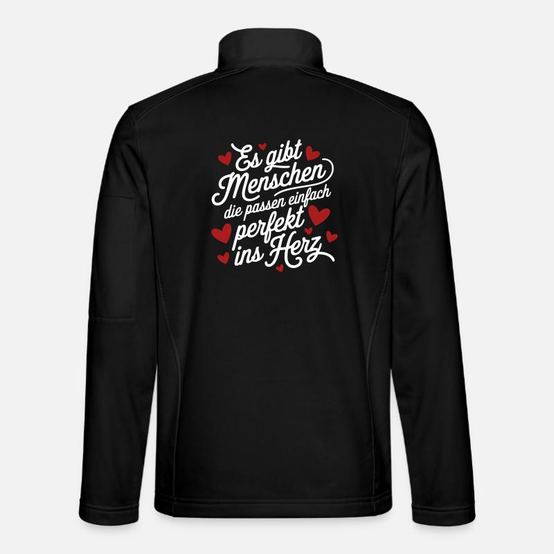 Menschen die einfach perfekt ins Herz passen Unisex Softshelljacke