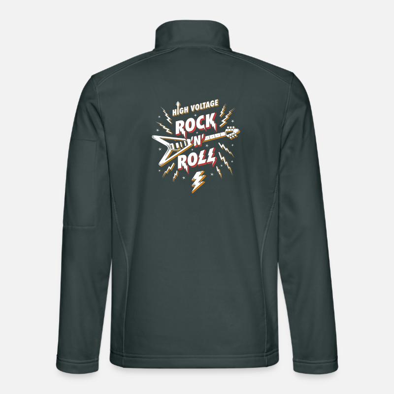 High Voltage Rock N Roll Guitar Unisex Softshell Jacket