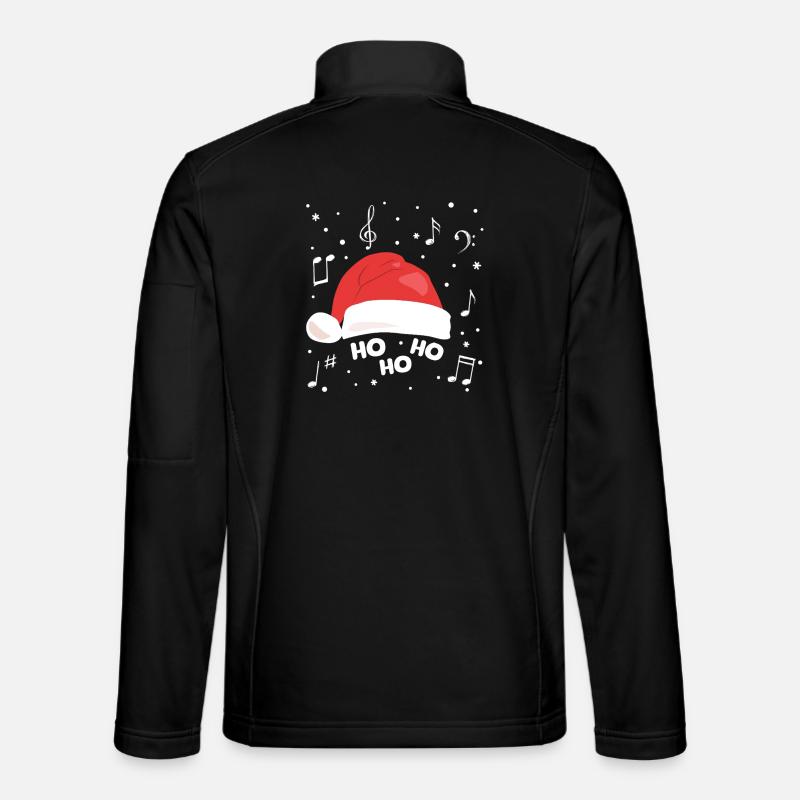 Chopeau de Noël musical avec notes musicales Veste en tissu softshell Unisexe