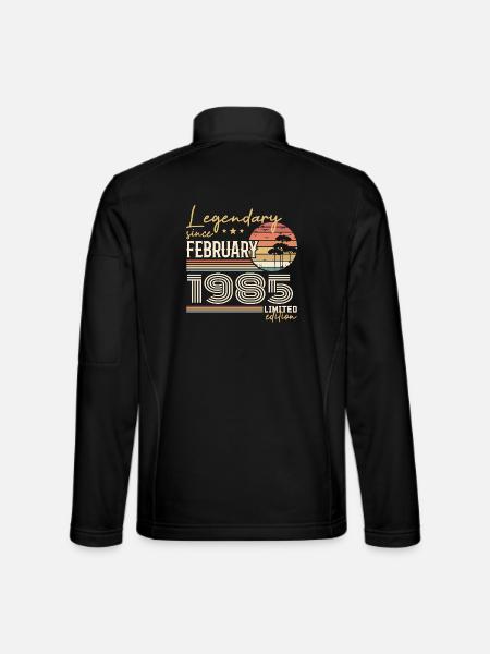 February 1985 Anniversary 1985 Legends February - Unisex Softshell Jacket - black
