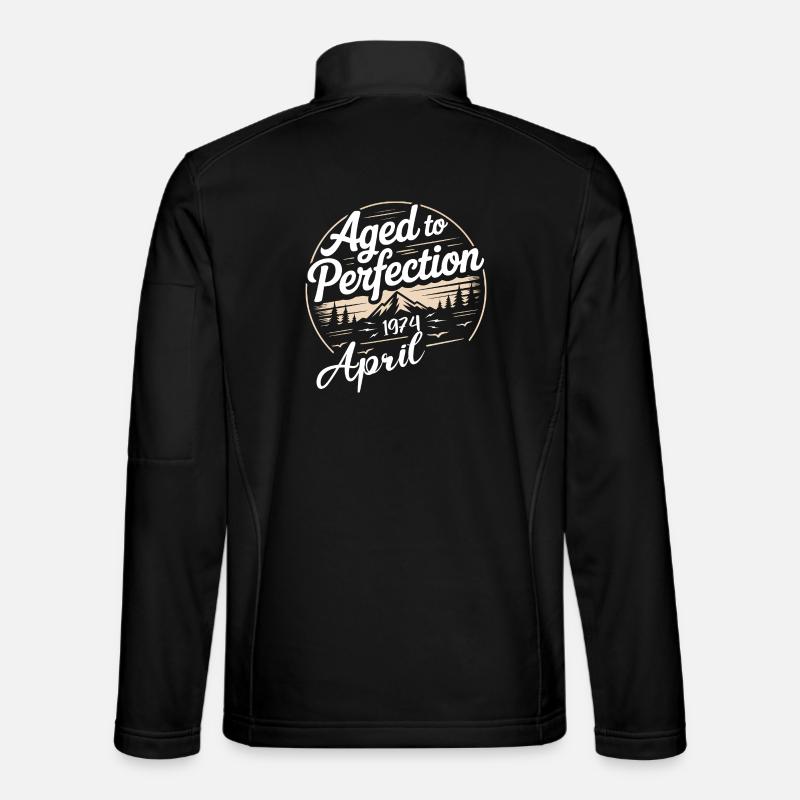 April 1974 birthday april 1974 - Unisex Softshell Jacket - black