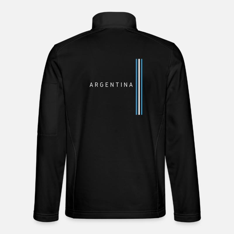 Argentine flag, Argentine pride - Unisex Softshell Jacket - black
