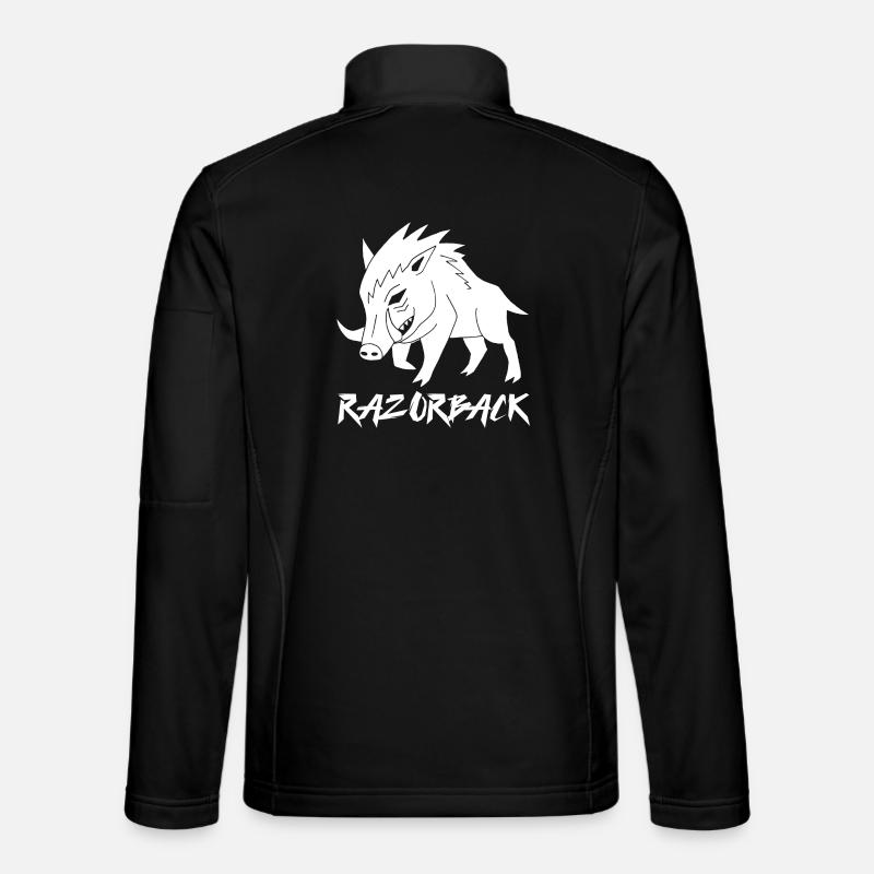 Razorback valkoinen villisika - Unisex-softshelltakki - musta
